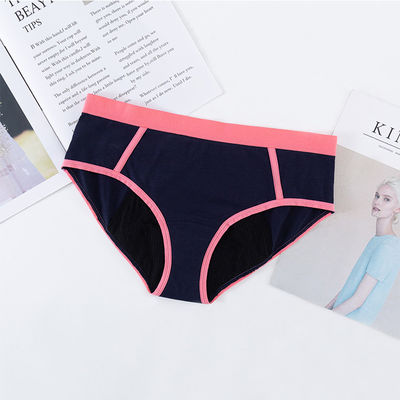 Heavy Flow Organic Cotton Menstrual Underwear For Teens 4 Layer Leakproof Absorbing